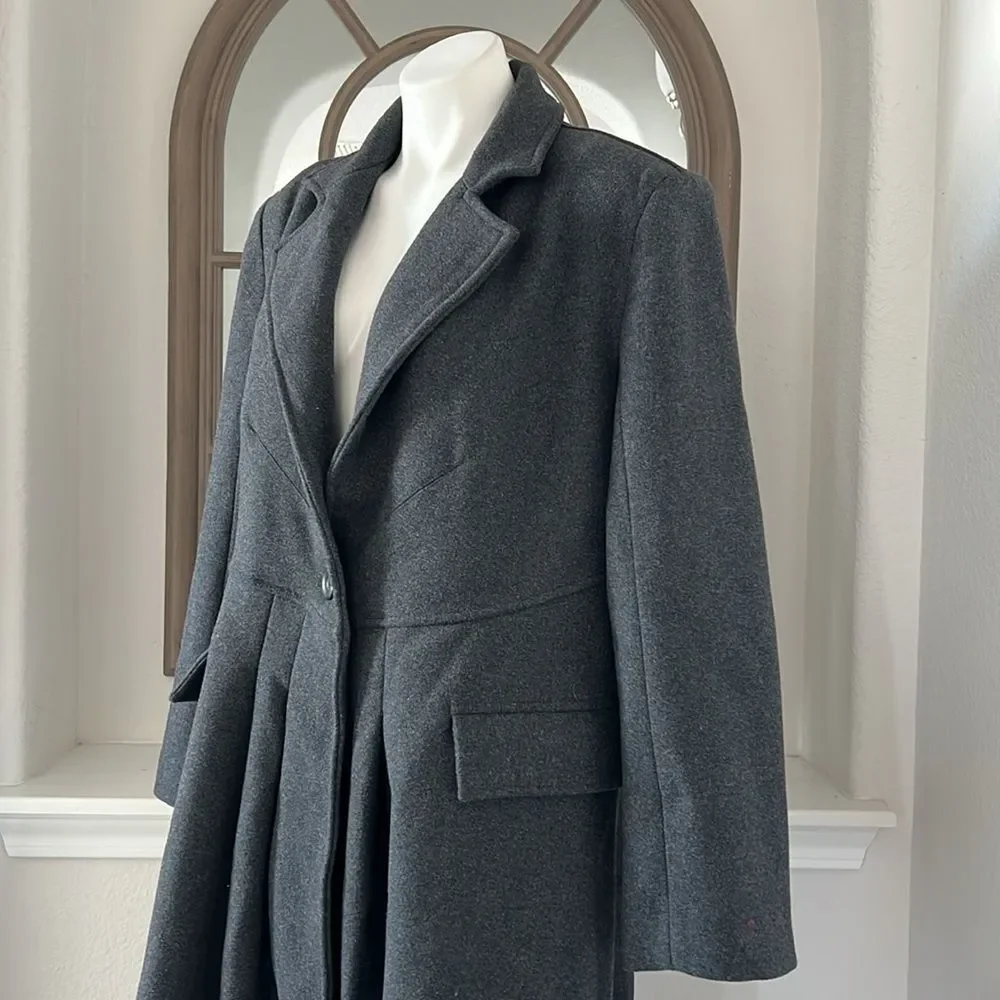Free People Victoria Flared Wool-Blend Coat, NWT, Size M
